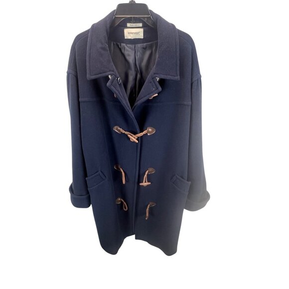 Bridgewater Studio Navy Wool Duffle Coat Toggle Pockets Outerwear Winter Heritag - Picture 1 of 16